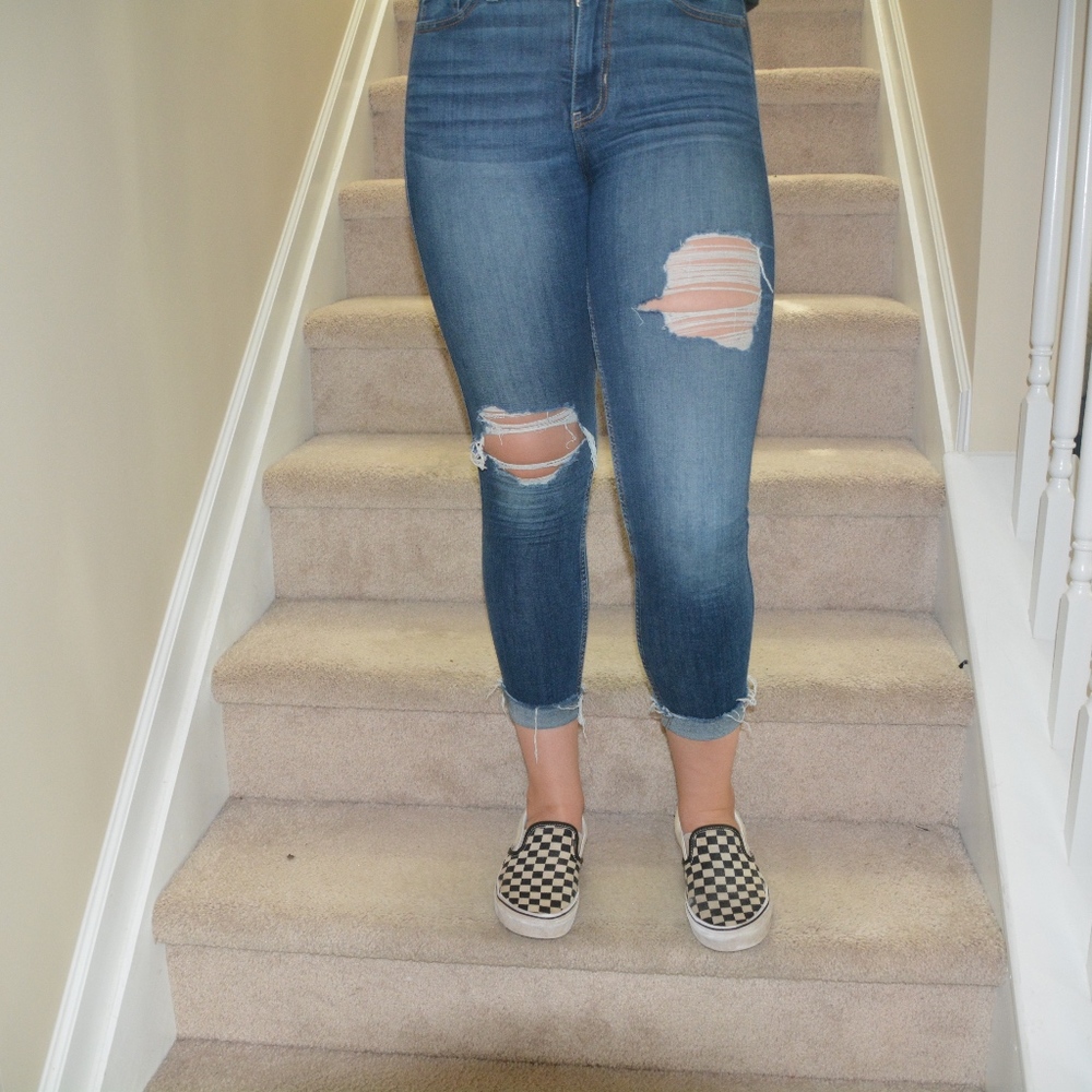 Hollister ripped jeans
